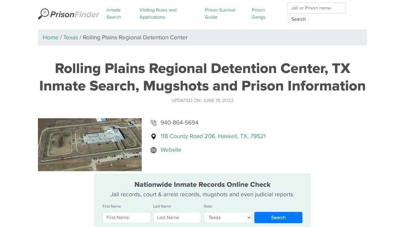 Rolling Plains Regional Detention Center Inmate Search ...
