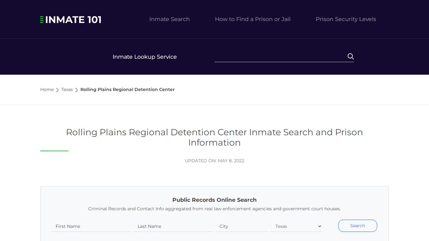 Rolling Plains Regional Detention Center Inmate Search ...