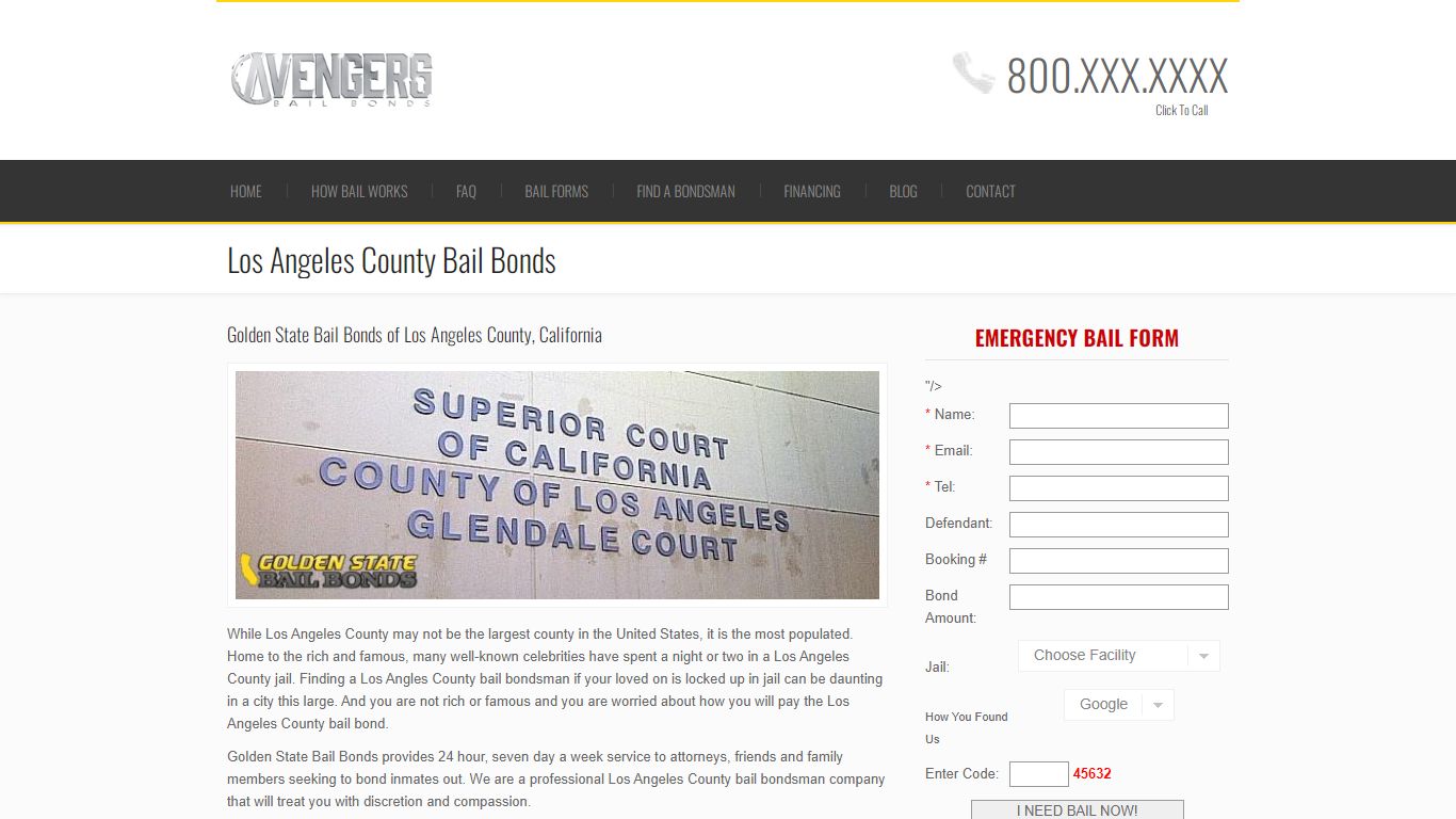 Los Angeles County California Bail Bonds | LA County Bail ...